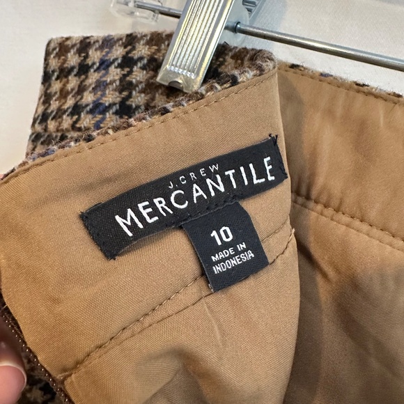 J. Crew Houndstooth Skirt in Brown and Black - Picture 3 of 6